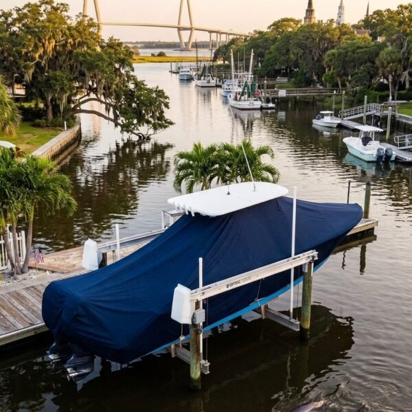 Everglades 355 T-Top Boat Cover & Canvas