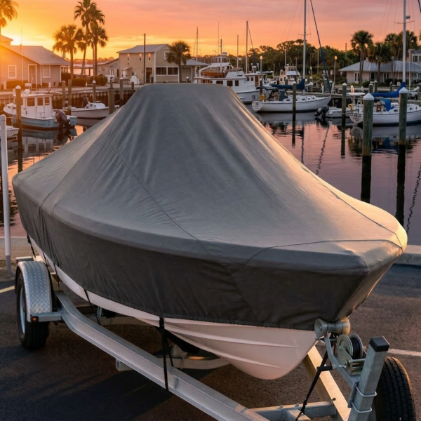 Key West 196 Bay Reef Center Console Boat Cover & Canvas
