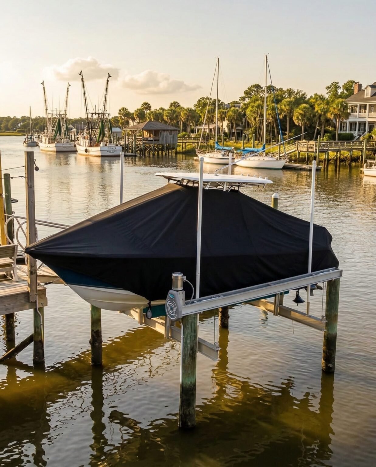 Key West 244 T-Top Boat Cover Canvas - Durable & Custom-Fit