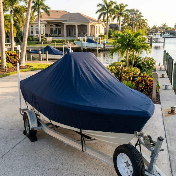 Key West 246 Bay Reef Center Console Boat Cover & Canvas