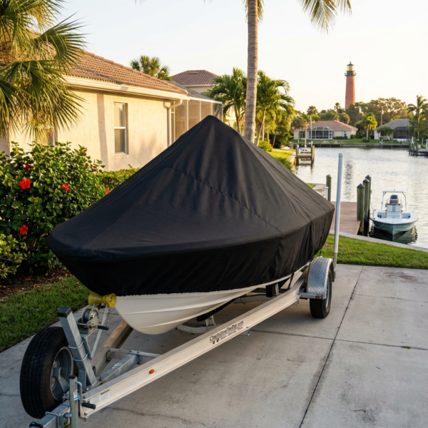 Boston Whaler 160 Dauntless center console boat cover
