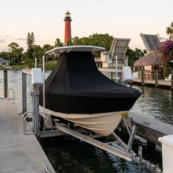 Boston Whaler 220 Outrage T-Top Boat Cover & Canvas