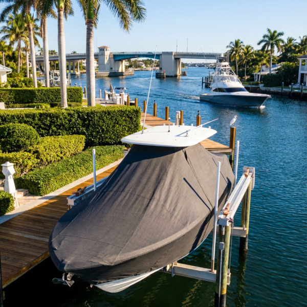 Boston Whaler 320 Vantage T-Top Boat Cover & Canvas