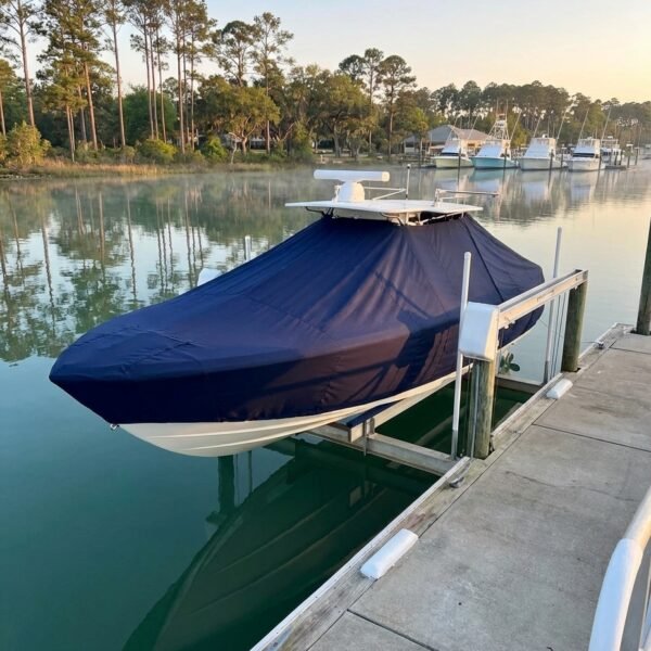Caymas 28 HB T-Top Boat Cover & Canvas