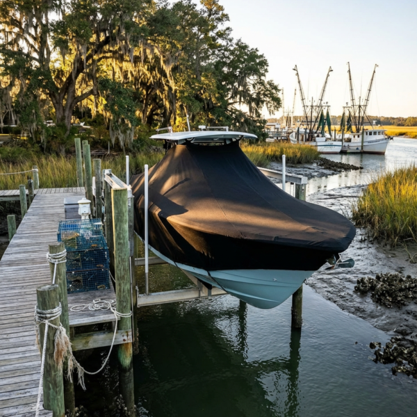 Caymas 341 T-Top Boat Cover & Canvas