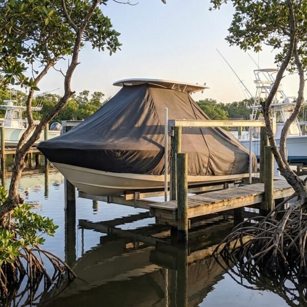 Cobia 201 T-Top Boat Cover & Canvas