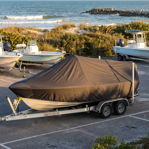 Cobia 217 Center Console Boat Cover & Canvas