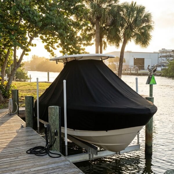 Dusky 203 T-Top Boat Cover & Canvas