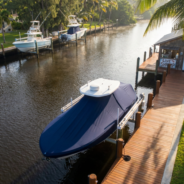 Dusky 252 T-Top Boat Cover & Canvas