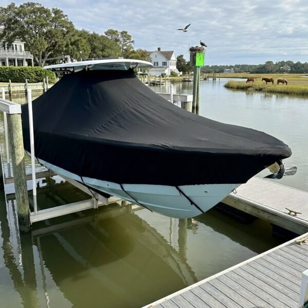 Fountain 32 NX T-Top Boat Cover & Canvas