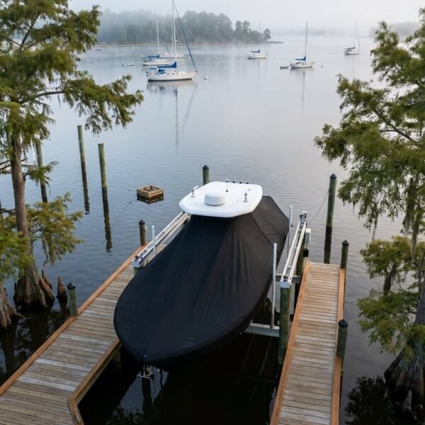 Fountain 38 T-Top Boat Cover & Canvas