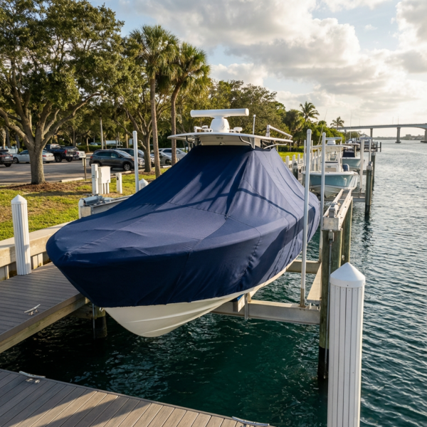 Mako 25 Barclay T-Top Boat Cover & Canvas