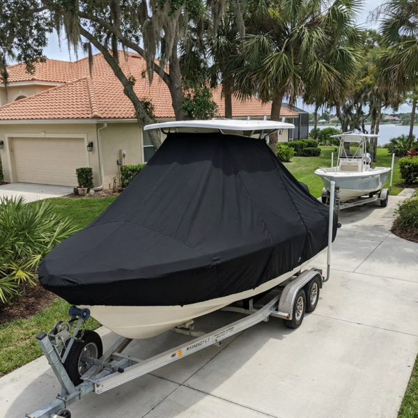 Sea Craft 21 T-Top Boat Cover & Canvas