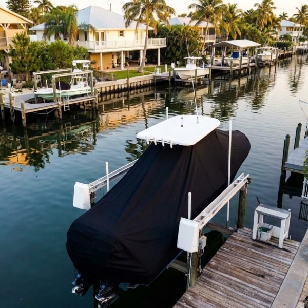 Sea Craft 32 T-Top Boat Cover & Canvas
